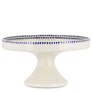 Nkuku Indigo Drop Ceramic Cake Stand